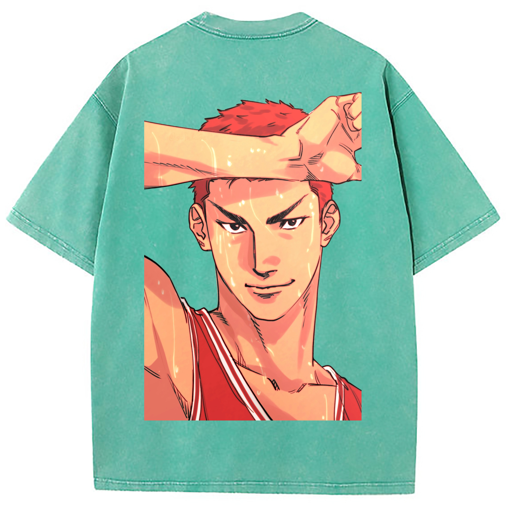 （画像用） SLAM DUNK／スラムダンク 綿100% ヴィンテージ風 半袖Tシャツ（背面プリント）